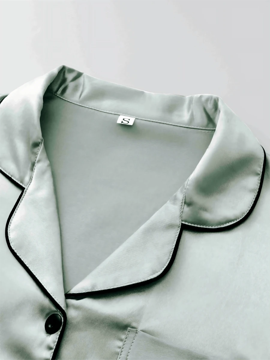 A Lazy And Relaxed Vibe, High-End Ice Silk Pajama Set, The Ultimate Loungewear For Outdoor Wear, Full Of Cold And Soothing Relaxation