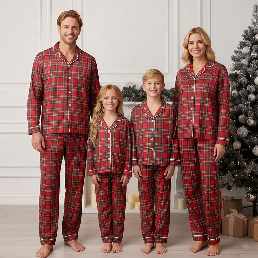 Matching Pajama Sets For Couples-Perfect For Family Holiday Wear. Parent-Child Pajama Sets. Loungewear Sets For Holiday Parties.
