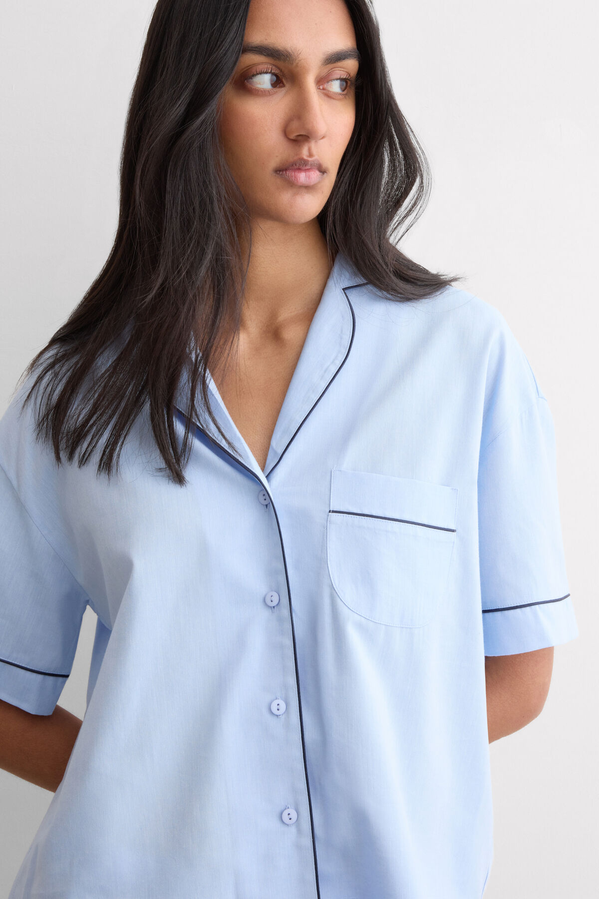Chambray NI Cotton and Modal Short Pajamas Chambray NI Cotton and Modal Short Pajamas