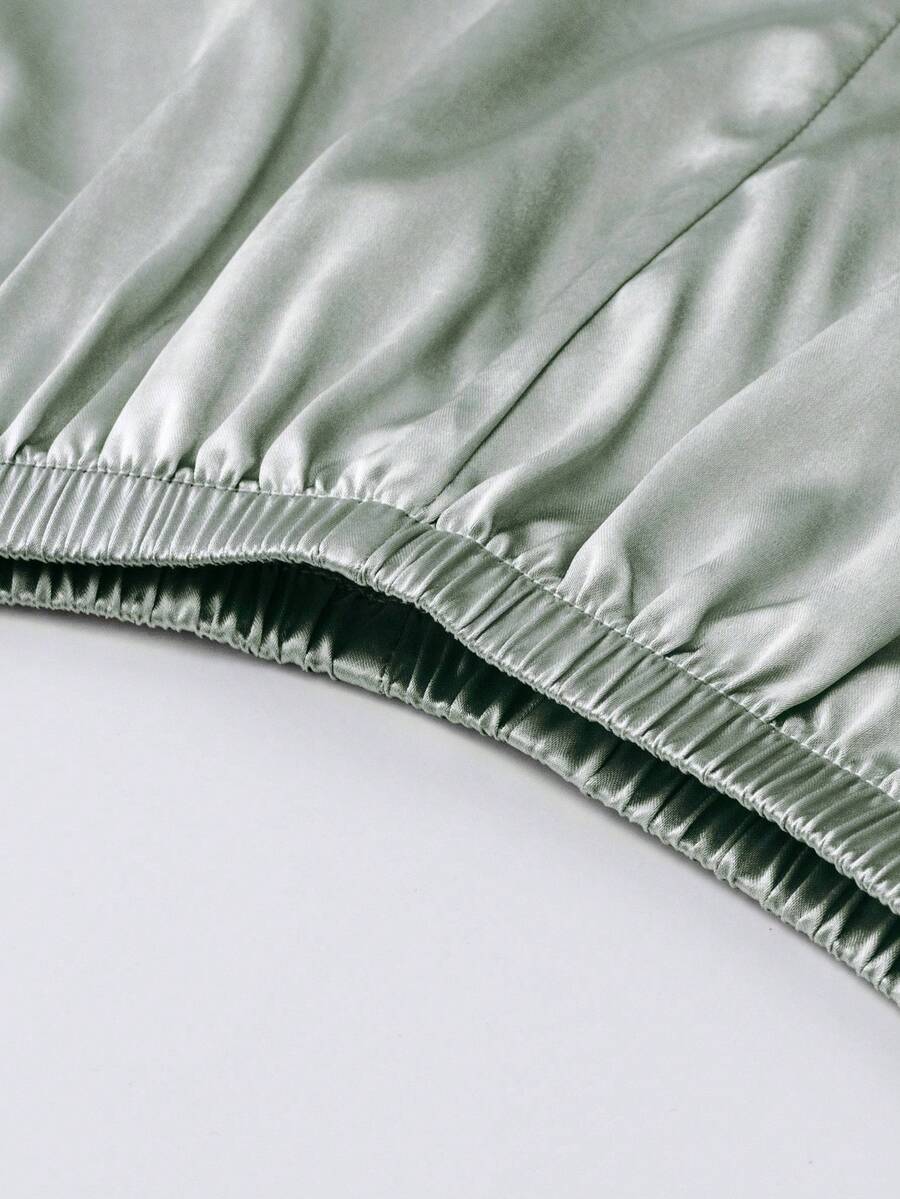 A Lazy And Relaxed Vibe, High-End Ice Silk Pajama Set, The Ultimate Loungewear For Outdoor Wear, Full Of Cold And Soothing Relaxation